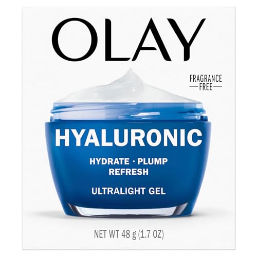 Olay Regenerist Hyaluronic Acid + Peptide 24 Gel Face Moisturizer for All Day Skin Hydration, Fragrance-Free, 1.7 oz with Niacinamide, includes Olay Whip Travel Size for Dry Skin