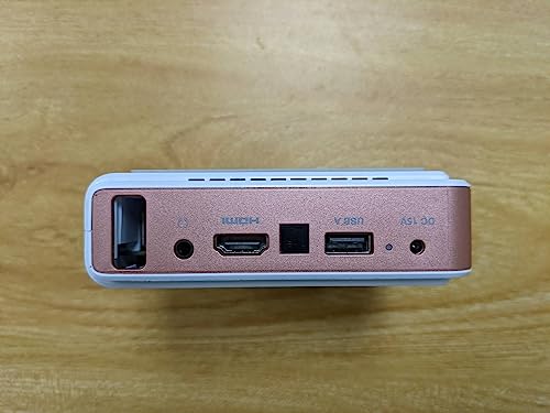 EZCast Proyector de Viaje J4 2024: Portátil con batería y Altavoz Integrados. Ideal para Camping y Viajes. DLP 1080p, Compatible con HDMI, USB, iPhone y Dispositivos Android