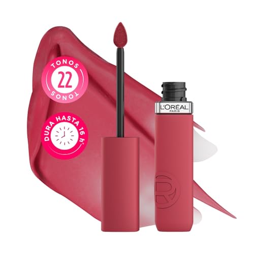 L'Oréal Paris, Infallible Matte Resistance Nudes, Labial Líquido Mate Larga Duración 16hr, Color Intenso con Ácido Hialurónico, Tono First Move 665, 5ml