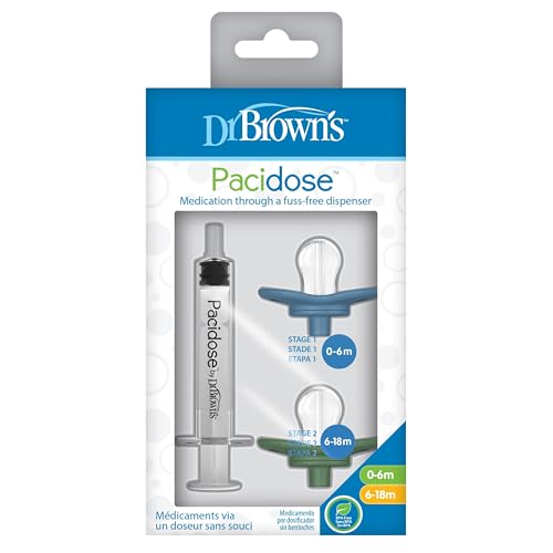AGGIE MD Pacidose Pacifier Baby Medicine Dispenser with Oral Syringe | Newborn | 0-6 Months