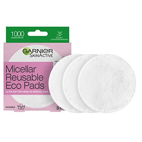 GARNIER Skin Active Ecopads Discos Desmaquillantes Reutilizables de Microfibra 3 Pads