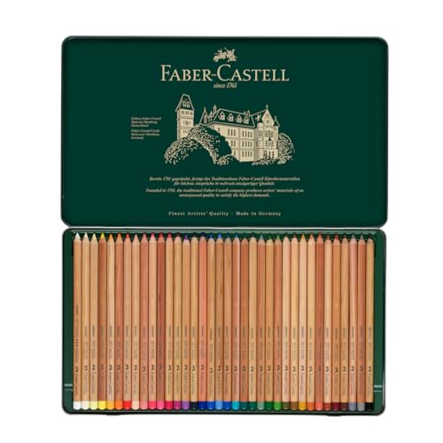 Faber-Castell Lápices de color Pitt Pastel Pencil para Arte con 36 Diferentes Colores, están fabricados con pigmentos de alta calidad, tienen una textura suave y seca, característica de los pasteles