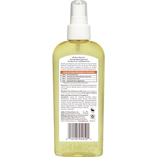 Palmer's Cocoa Butter Formula Soothing Oil for Dry/Itchy Skin for Women, 5.1 Ounce