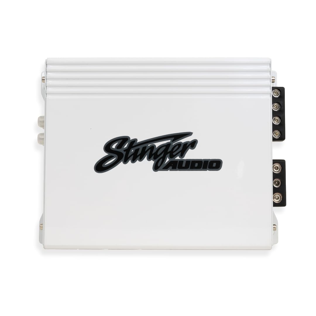 Amplificador Marino Monobloque Stinger Audio MT-1000.1M Mosfet Resistente al Agua 1000 W RMS con Filtro Subónico y Mando a Distancia