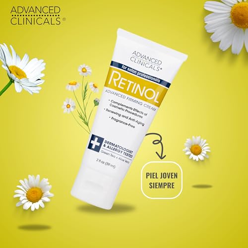 Crema Anti-Edad con Retinol y Te Verde | Reafirma y Hidrata la Piel | 59ml - Advanced Clinicals