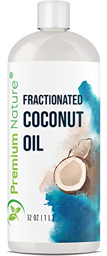 Aceite de Coco Fraccionado Premium Nature Transparente Terapéutico para Piel, Cabello y Uñas