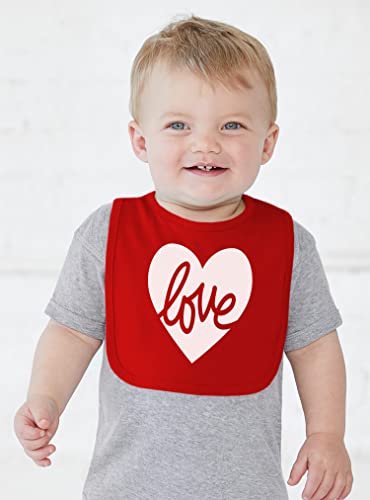 Baberos Aiden's Corner Rojo Corazón de Amor para Bebé