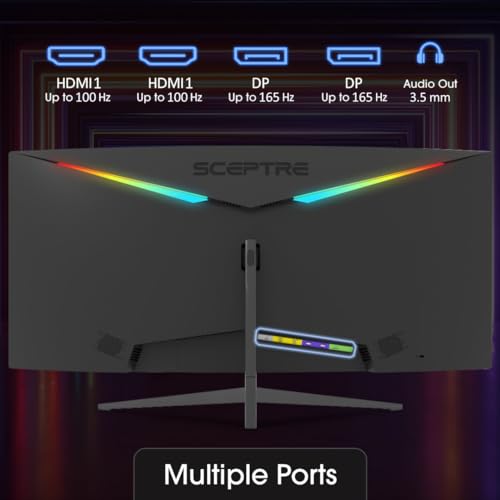Monitor Curvo Ultrawide Sceptre Negro WQHD 34 Pulgadas 165Hz 1ms 2023