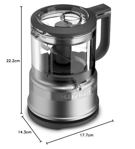 KitchenAid KFC3516CU Picador de alimentos 3,5 tazas, Plateado Contour, Una talla, 1, Contour Silver