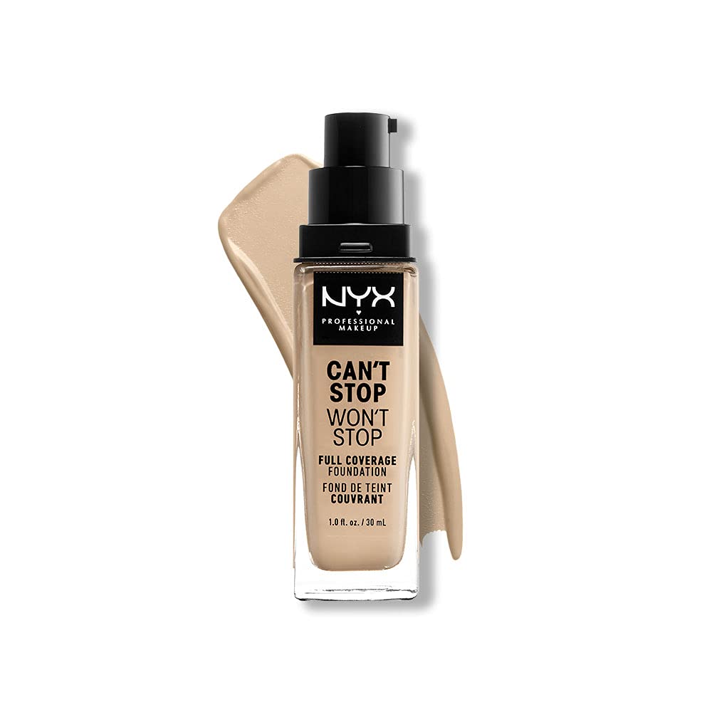 NYX Professional Makeup, Can´t Stop Won´t Stop, Base de Maquillaje, Nude