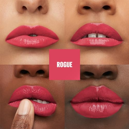 Maybelline Labial líquido brillante de larga duración, Superstay Vinyl Ink tono Rogue 145, 4.2ml