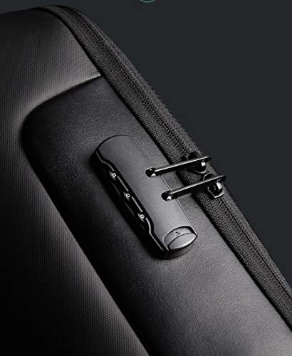 Mochila Bange Gris Impermeable antirrobo 39L con Puerto USB y Tira Reflejante para Portátil y Viajes