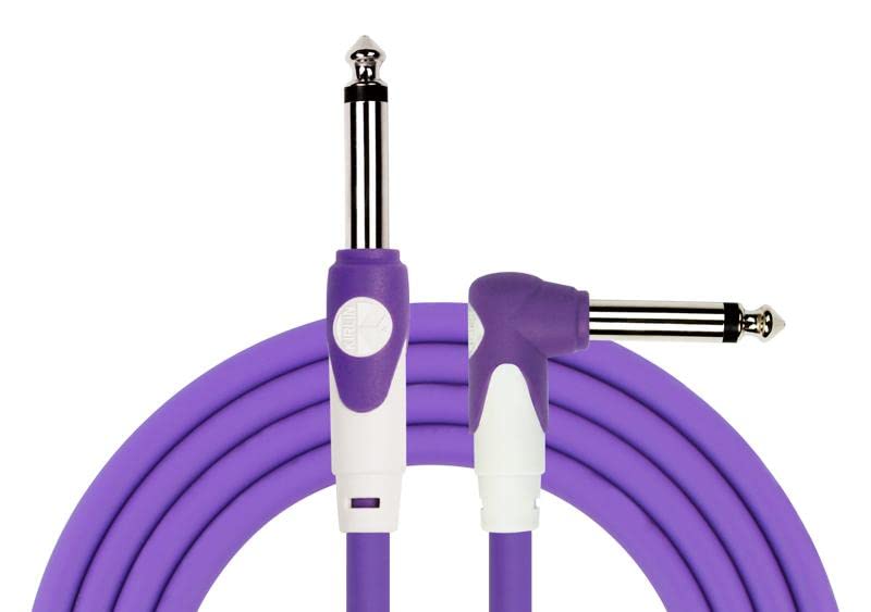 Cable para instrumento Kirlin profesional, 10 metros plug 1/4 escuadra, LGI202 colores (Morado)