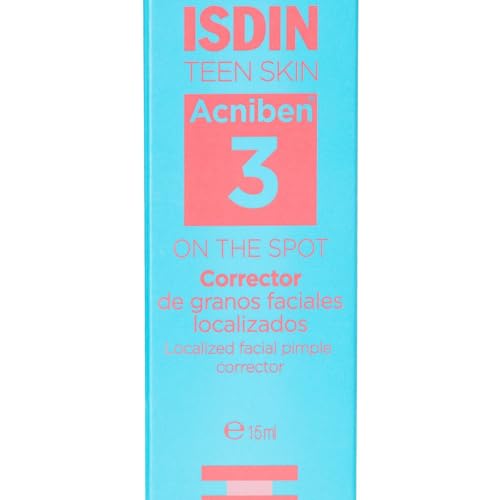 ISDIN Teen Skin Acniben Corrector de Granos Faciales - 15 ml, 1, 1 unidad, 1