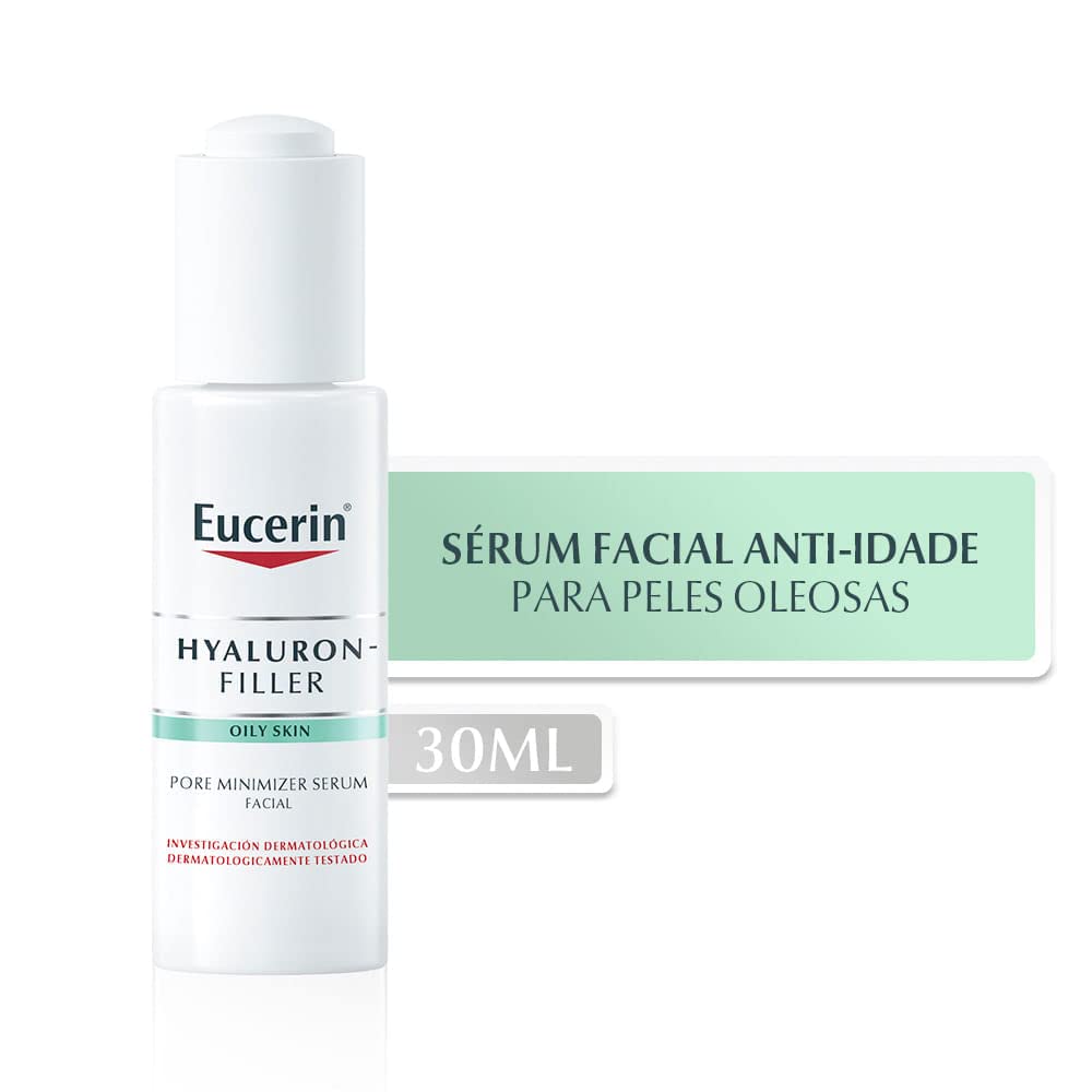 Eucerin hyaluron-filler pore minimizer serum 30ml + Fluido Facial Hidratante Matificante para piel grasa, 50 ml
