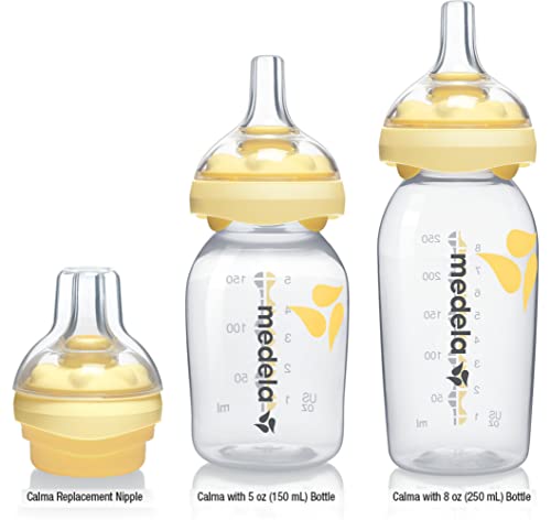 Biberones Medela Amarillo Set Botellas Calma 8oz 250ml para Niño