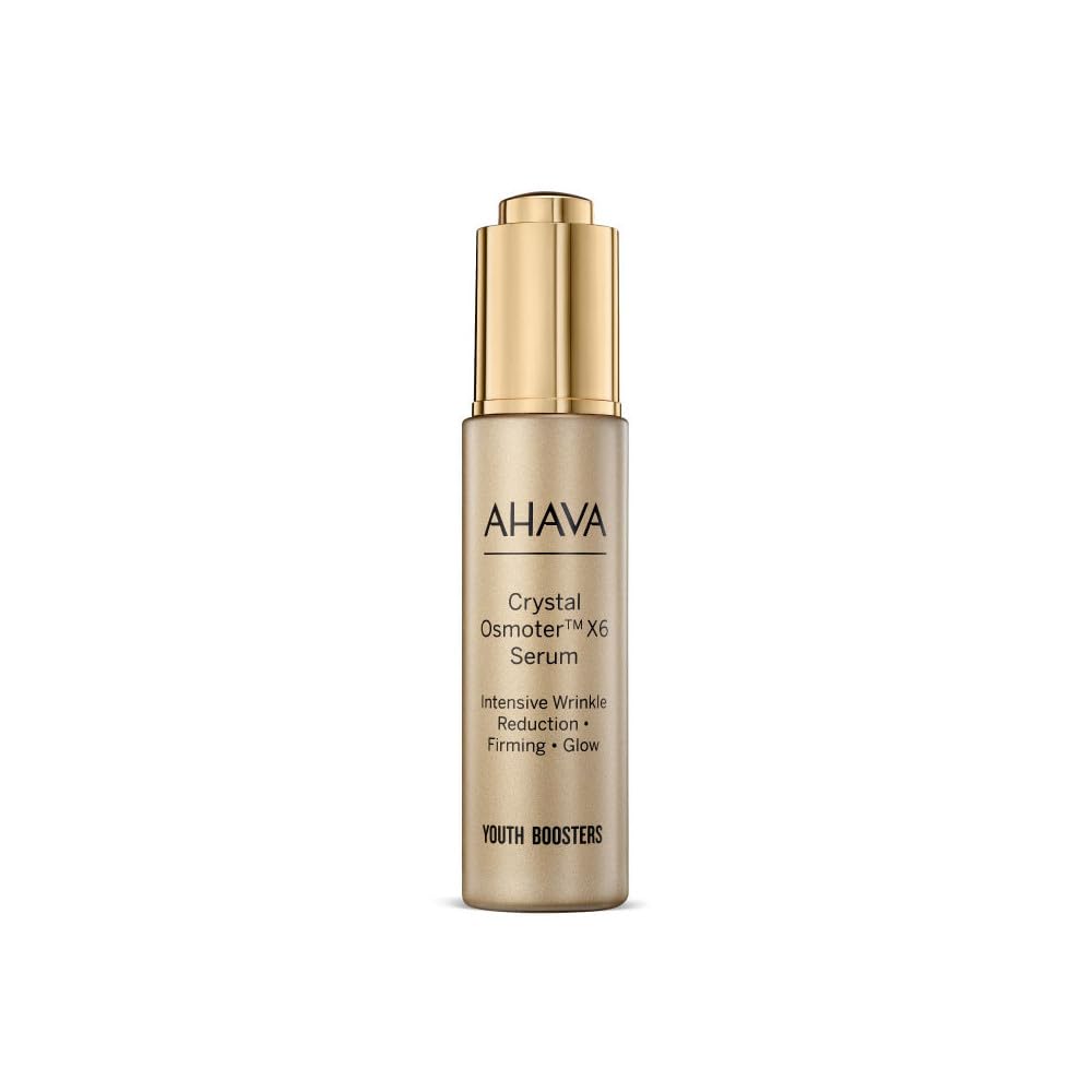 Sérum Facial AHAVA de Vidrio del Mar Muerto X6, Hidratante y Rejuvenecedor, 1 fl. oz. ¡Descubre el Secreto de la Belleza con Minerales Naturales!