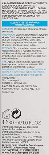 La Roche Posay Pure Vitamin C10 Serum Facial Anti-Oxidante con Vitamina C que brinda limunosidad y mejora la textura de la piel, apta para piel mixta a grasa 30ml