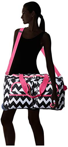 Bolsa de Lona Rodante Rockland Rosa PINKCHEVRON 22 Pulgadas