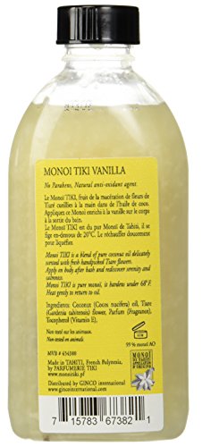 Coconut Oil Vanilla Monoi Tiare Cosmetics 4 oz Oil
