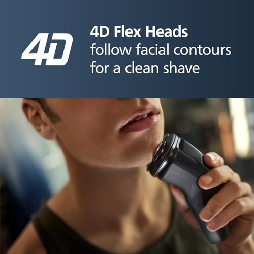 Philips Norelco Shaver 2400, Afeitadora eléctrica inalámbrica recargable con recortadora emergente, X3001/90
