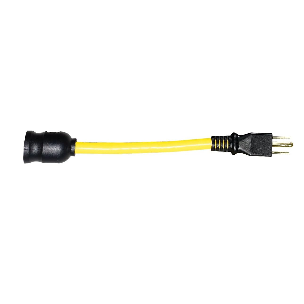 Adaptador Convertidor US Wire Amarillo Clima Frío 12 Pulgadas 20A a 15A y 15A a 20A 600V UL 12/3 Calibre