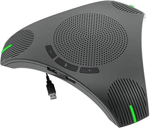 Micrófono de Conferencia USB Omnidireccional con Altavoz 360° y Reducción de Ruido DSP Inteligente para Negocios y Reuniones de Video