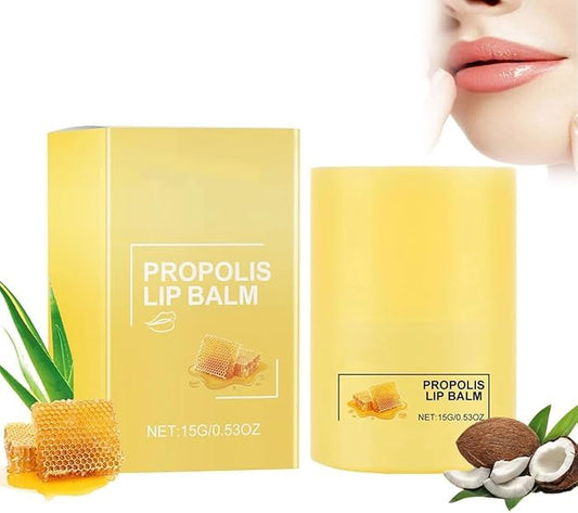 Propolis Lip Butter with Hydrating Overnight Balm & Mask - Long-lasting Moisture and Gentle Exfoliation - 15g/0.53fl.oz, Pack of 1 - Most Gifts