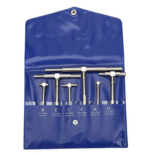 Juego de calibradores telescópicos, calibre de diámetro interior ajustable de 8 mm a 150 mm, 6 piezas de micrómetro telescópico, calibradores de herramientas de medición, calibradores de calibre de