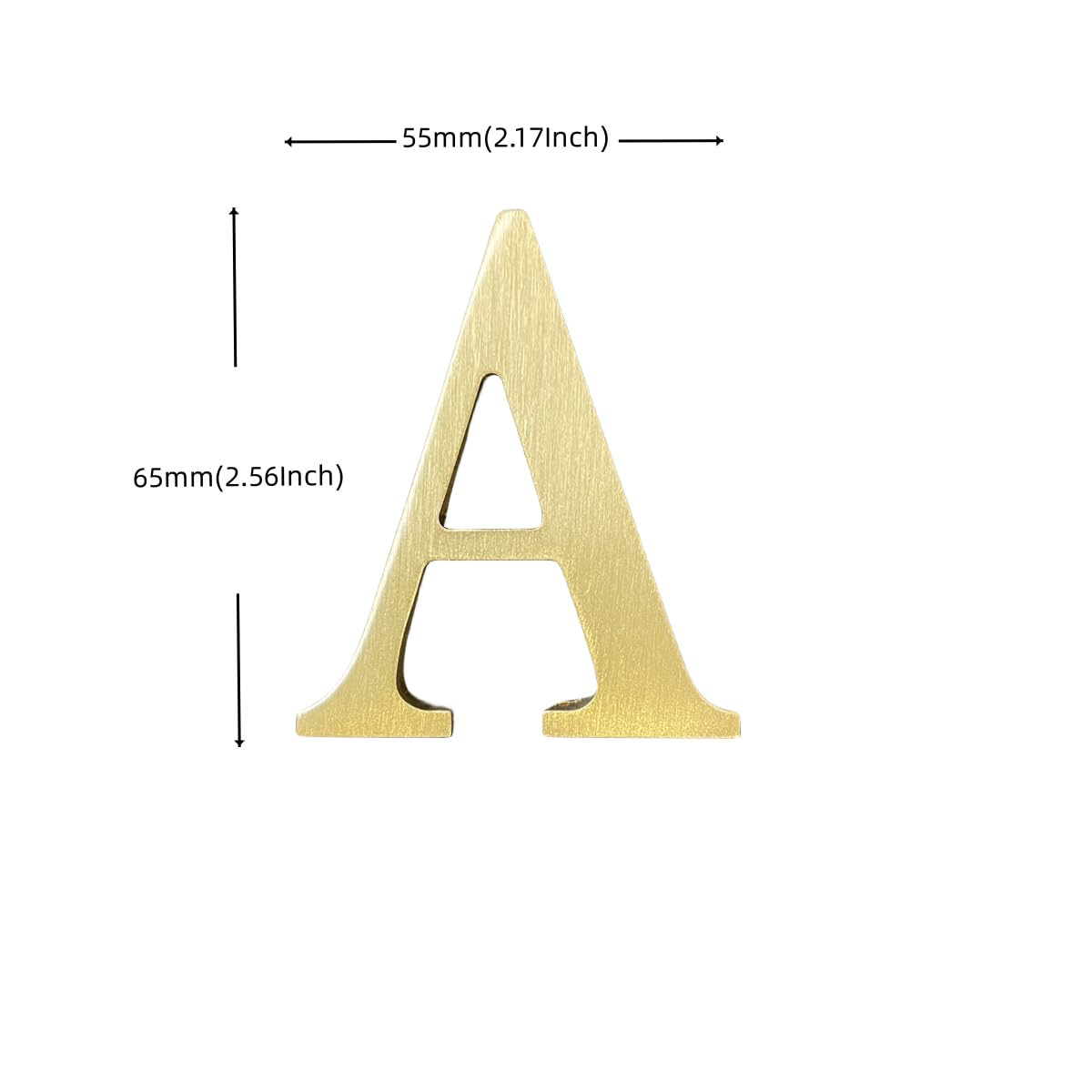 Pegatina de Latón Sólido Letras y Números Autoadhesivos para Señalización Dirección de Casa