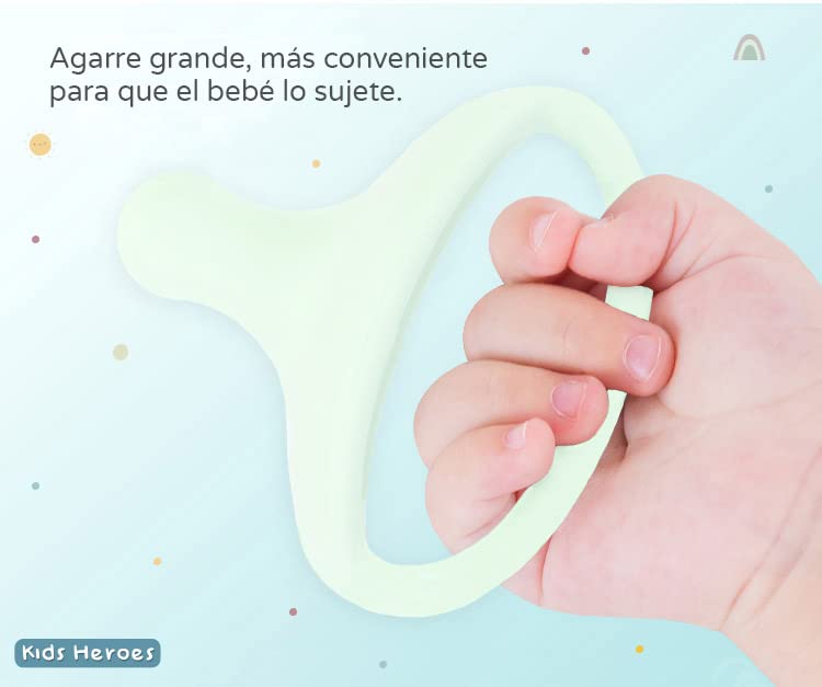 Chupon de Silicona Segura Kids Heroes Verde con Caja Protectora para Bebé