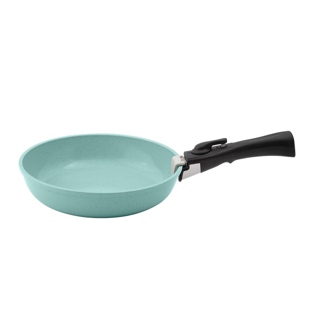 JADECOOK Bateria de Cocina JADE SMART 9 Piezas Mango Removible Tapas Hermeticas Pocillo 12 Cm 6 Capas de Recubrimiento Antiadherente Juego de Bateria de Cocina Sartenes Cazuelas Ollas Ahorra Espacio