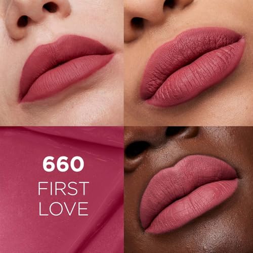 L'Oréal Paris, Infallible Matte Resistance Nudes, Labial Líquido Mate Larga Duración 16hr, Color Intenso con Ácido Hialurónico, Tono First Love 660, 5ml