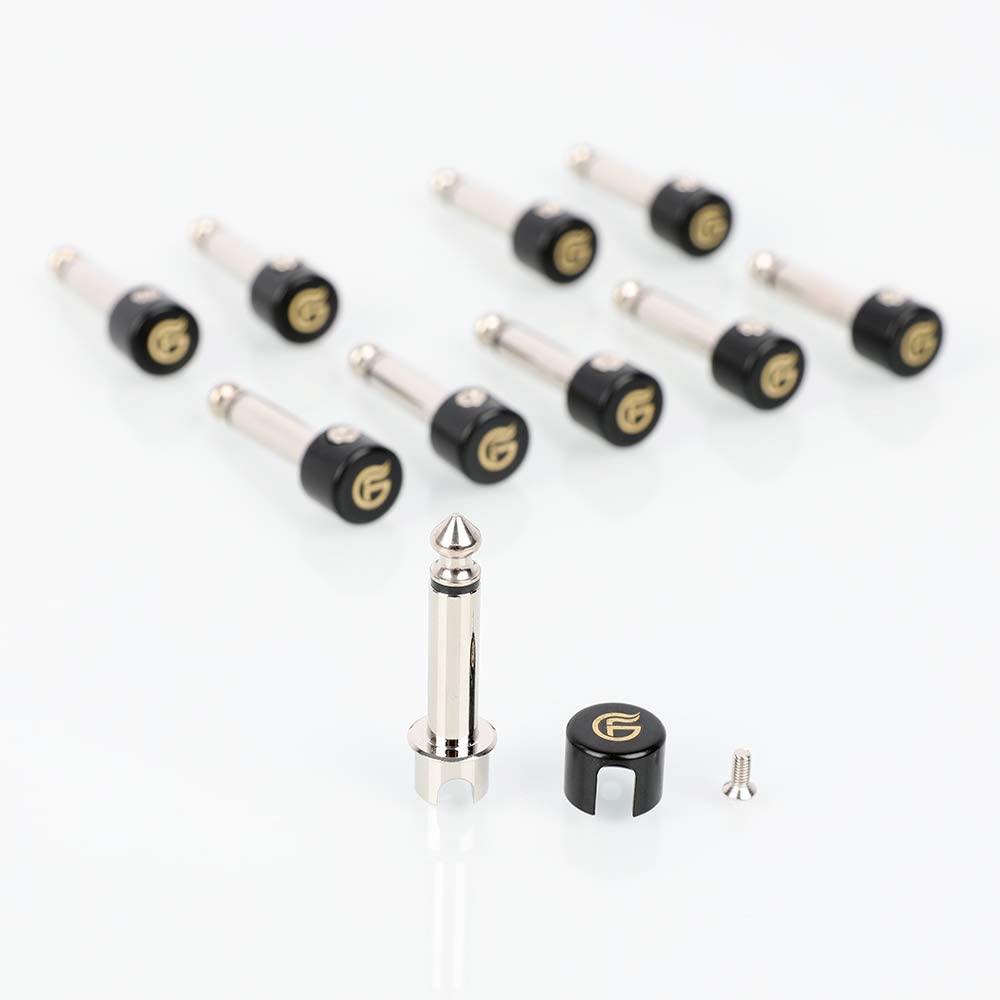 GHOSTFIRE Kit de cable pedalera sin soldadura, 6.5 pies, 10 conectores D-sub macho a macho, compatible con bajo, pedales de guitarra eléctrica, amplificadores y efectos rack
