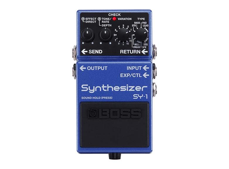 Pedal de guitarra BOSS SY-1 Synthesizer — 121 sonidos polifónicos de respuesta ultrasensible con sencilla experiencia sin configuración