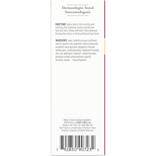 Suero Intenso Reafirmante Burt's Bees Renewal Intensive Firming Serum 29.5 ml