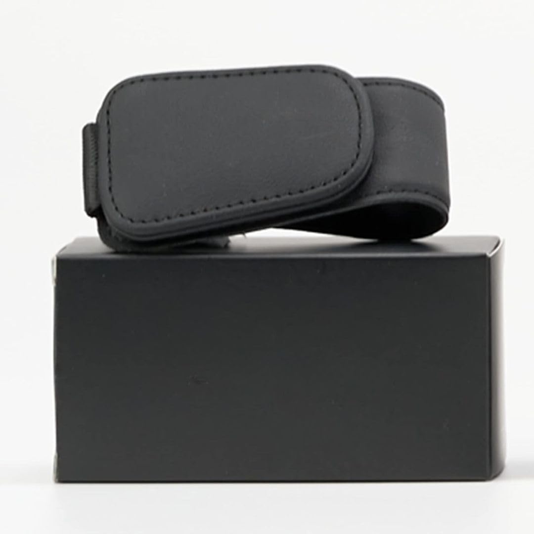 Timotech Soporte para Gafas de Sol, Soporte Magnético de Cuero para Lentes de Sol, Porta Lentes para Auto, Accesorios para Interior de Carro, Clip para Colgar Lentes para Automóvil (Negro)