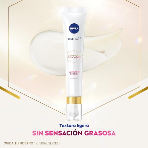 NIVEA Luminous630 Contorno de Ojos Anti-Ojeras 15 ml | Ácido Hialurónico y Cafeína