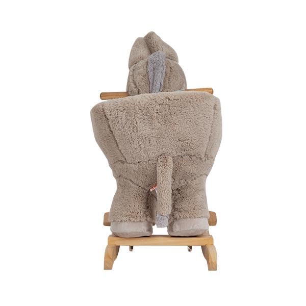 Mecedor de Peluche Carestino Gris Burro