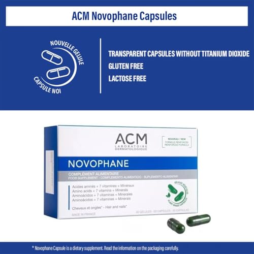 Tratamiento Capilar Novophane Caps de ACM para Pérdida de Cabello y Fragilidad de Uñas