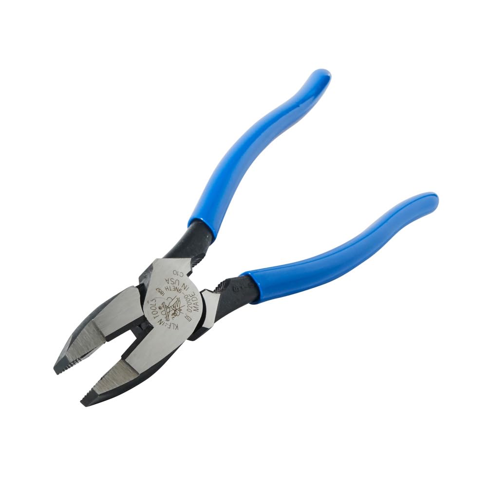 Klein Tools D213-9NE-CR Alicates de corte lateral y crimpado de conector de 9 pulgadas de alto apalancamiento