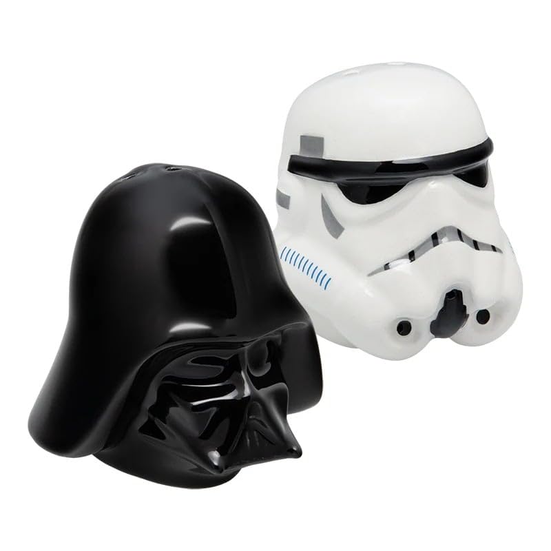 Juego de Salero y Pimentero Star Wars Disney Blanco y Negro con Stormtrooper y Darth Vader para Decoración del Hogar