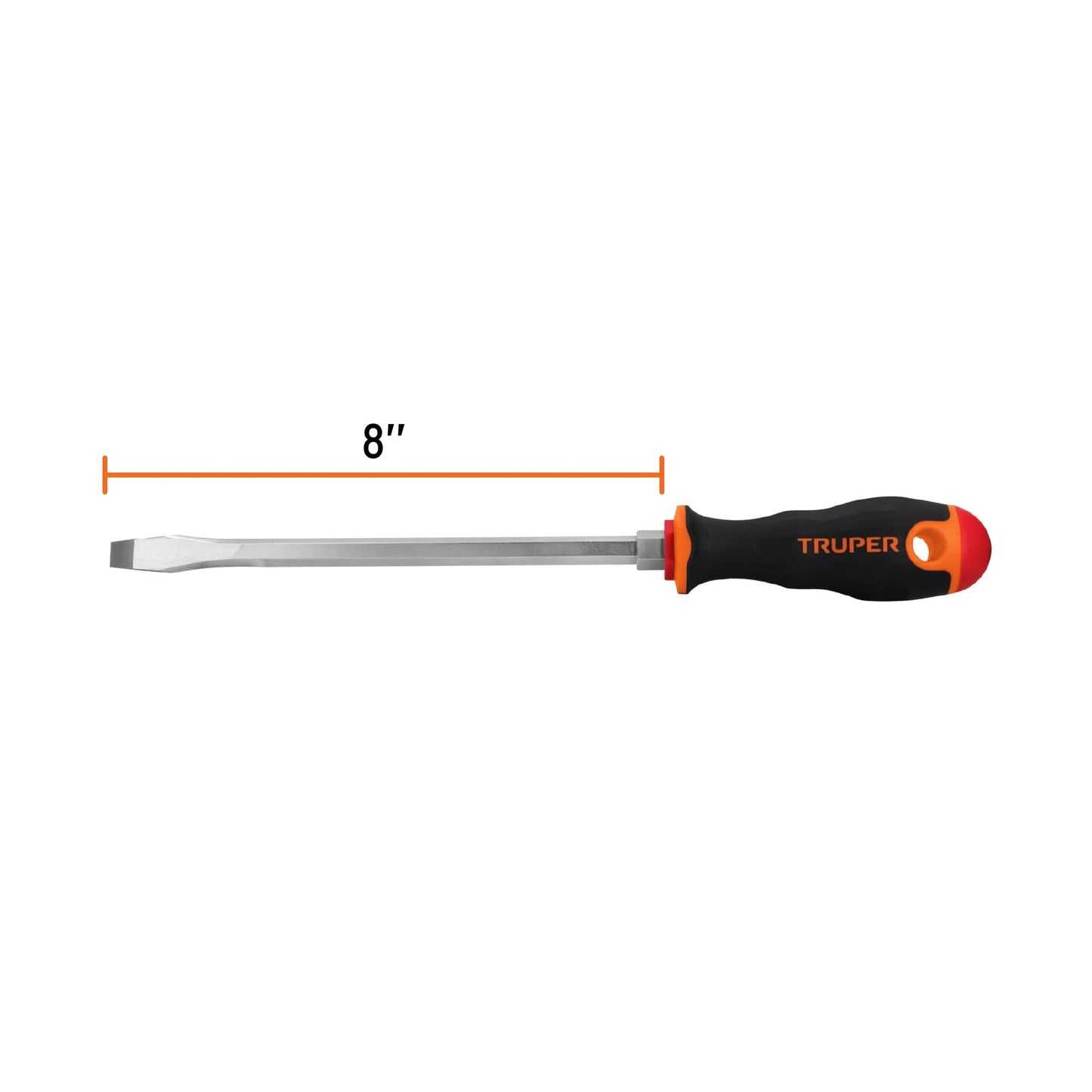 Desarmador Plano Truper Mango Comfort Grip 3/8 x 8 Pulgadas