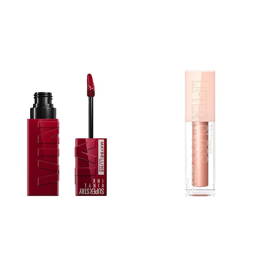 Labial líquido brillante Maybelline Super Stay Vinyl Ink Royal + MAY LIFTER GLOSS STONE