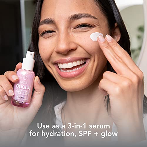 COOLA Dew Good Illuminating Serum Sunscreen with Probiotic Technology SPF 30, 1.15 Fl Oz
