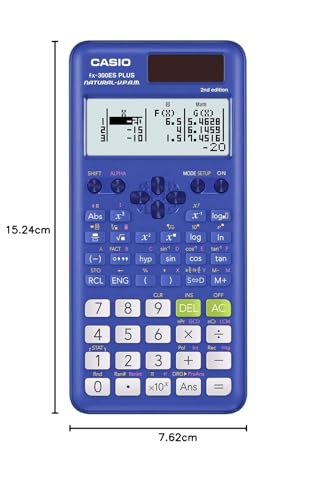 Casio fx-300ES Plus 2ª edición - Calculadora científica estándar | 262 Funciones, visualización de Libros de Texto Natural℠ | Ideal para Escuela Secundaria, matemáticas de Secundaria, estadísticas y