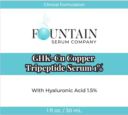 LYSMOSKI GHK-Cu Copper (1%) Tripeptide Serum with Hyaluronic Acid (1.5%) - Face and Scalp Serum#