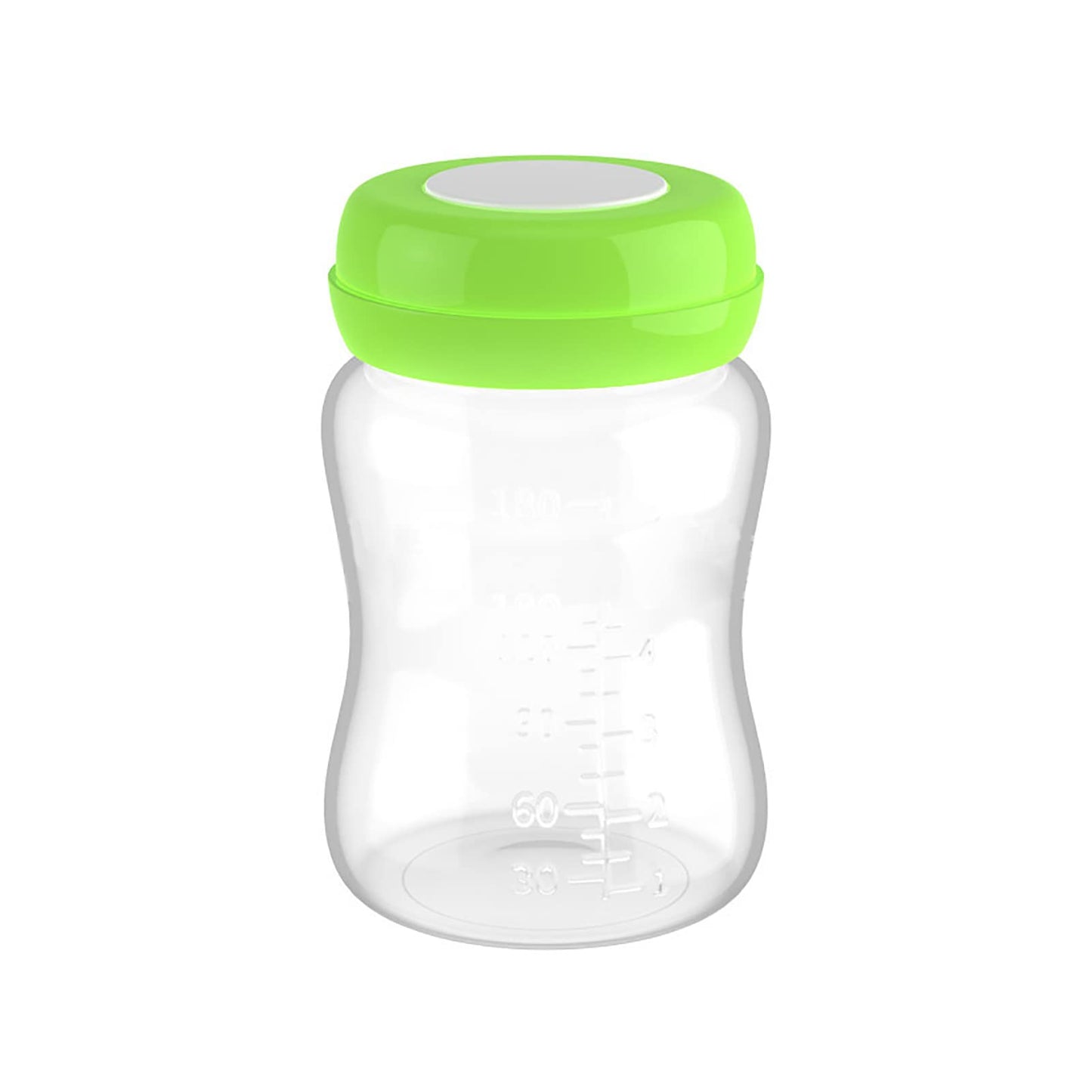 Botellas de Leche Materna, 4PCS Botellas de Almacenamiento de Leche Materna Botellas de Congelador de Leche Materna a Prueba de Fugas de Calibre Ancho con Junta de Silicona 180ml