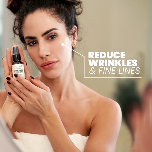 Eva Naturals 10 Actives Skin Serum (1oz) - Fine Line, Dark Spot Remover for Face - Achieve a Brighter, Lighter Complexion - With Niacinamide, Hyaluronic Acid, Vitamin C and Vitamin E - Premium Quality