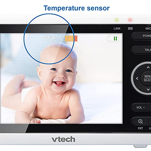 Monitor de Vídeo VTech VM350 Negro con Pantalla de 5 Pulgadas y Visión Nocturna para Bebé